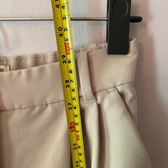 Abercrombie & Fitch Tan Khaki Sloane Pleated Wide Leg Dress Pants size 00 Short - Picture 10 of 13